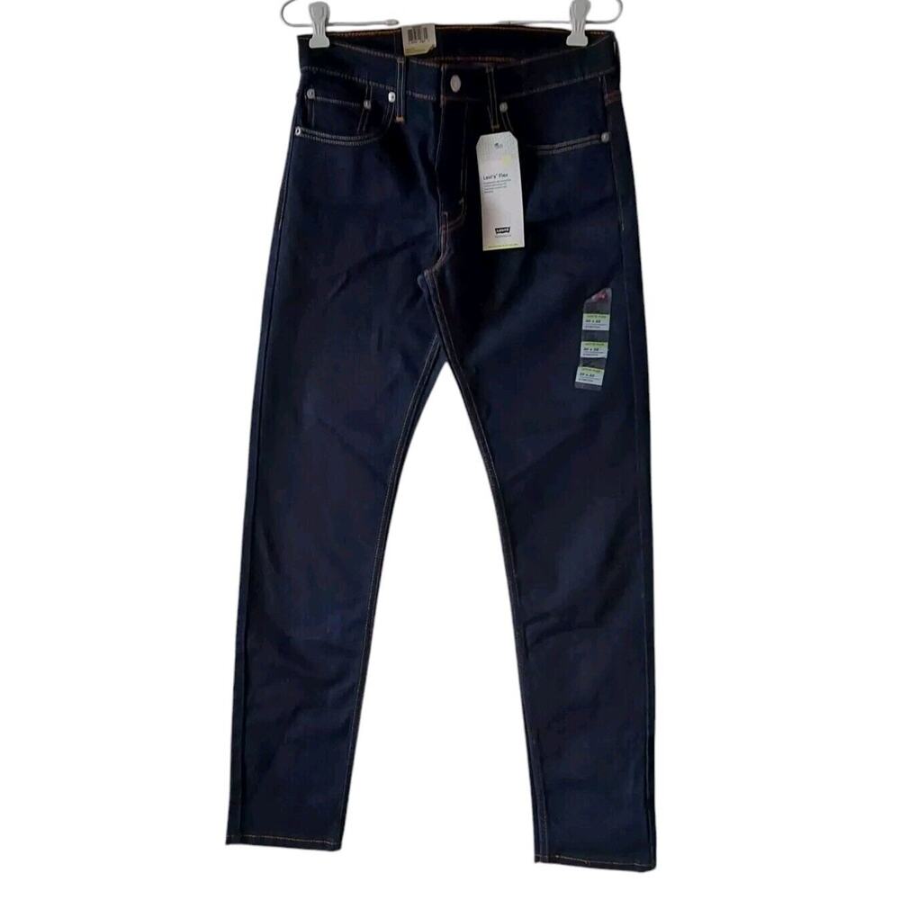 Levi's Flex 512 Slim Taper Men's 30 x 32 Stretch Dark Wash Denim Blue Jeans New